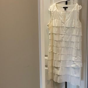 Alfani White Ruffle Dress
